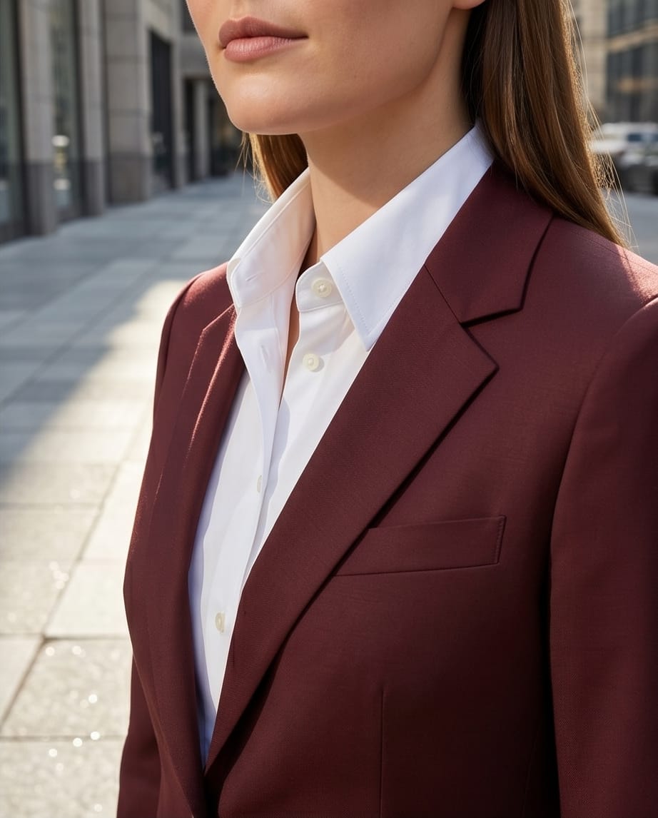 Luxe Tailored Women's Suits: The Executive Edit Burgundy
