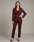 Luxe Tailored Women's Suits: The Executive Edit Burgundy