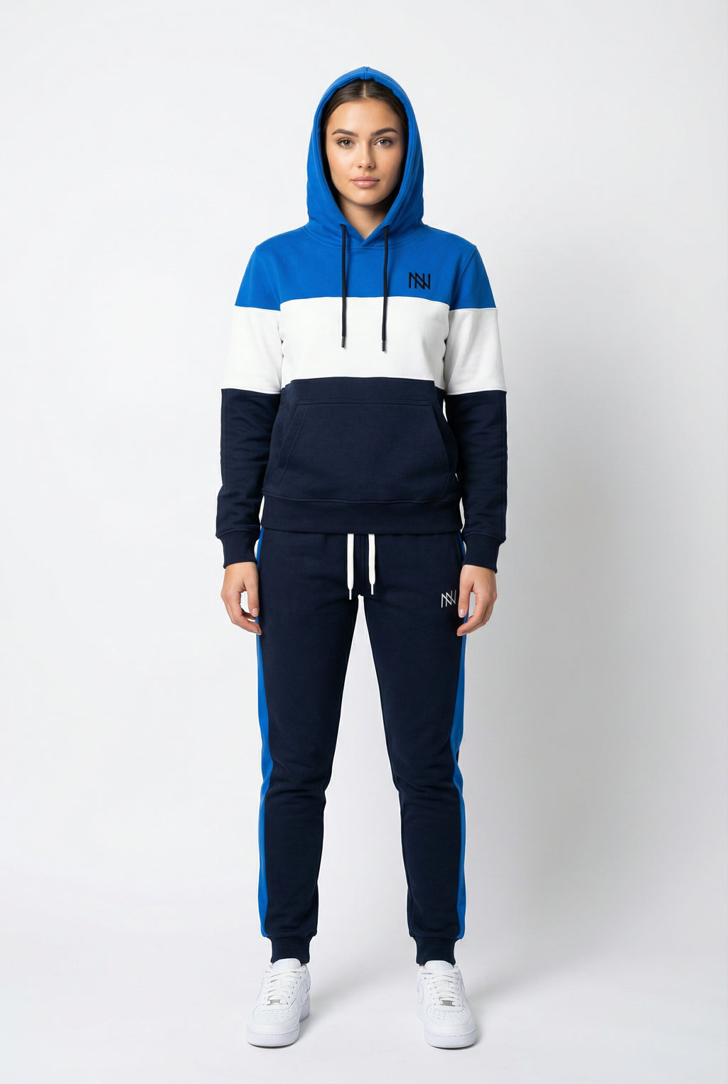NN Prime Colour-Block Tracksuit — Blue/White/Navy (Women's)