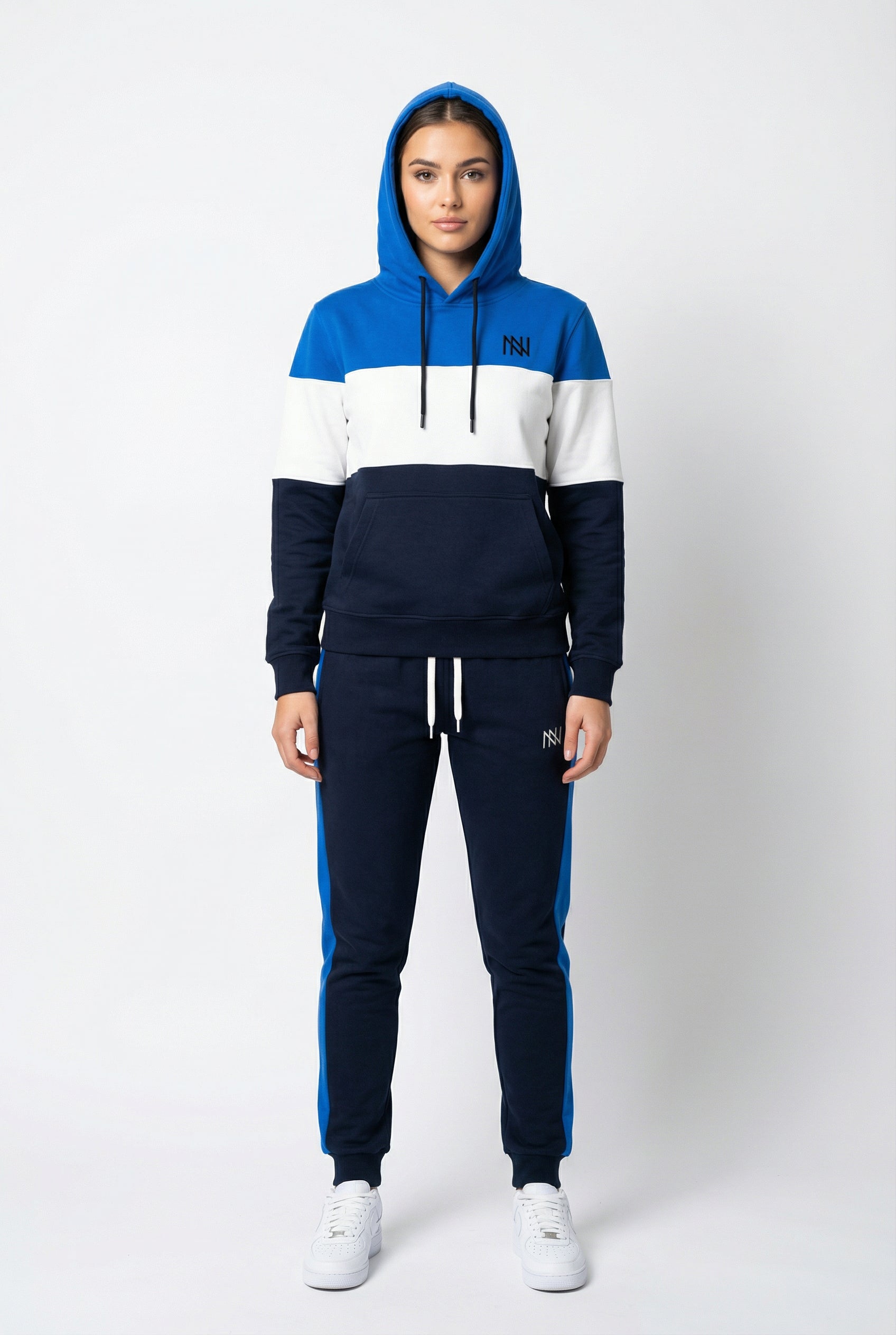NN Prime Colour-Block Tracksuit — Blue/White/Navy (Women's)