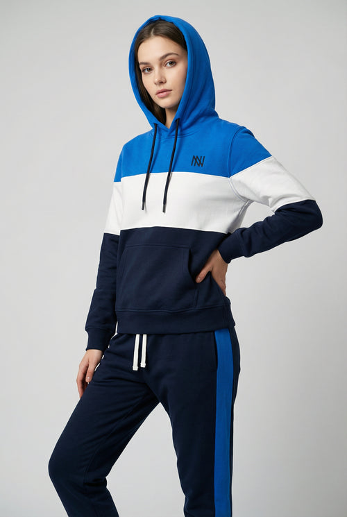 NN Prime Colour-Block Tracksuit — Blue/White/Navy (Women's)
