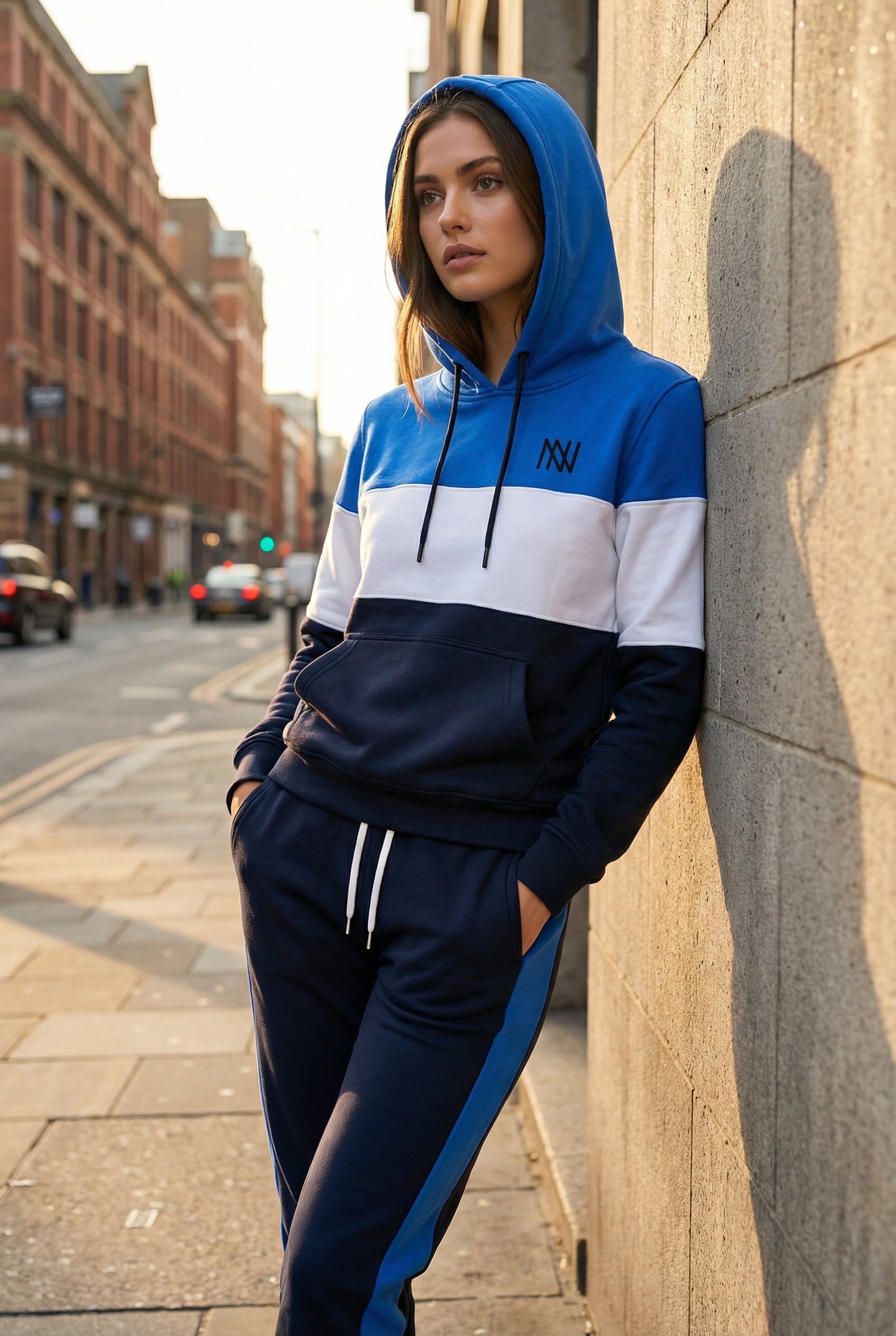 NN Prime Colour-Block Tracksuit — Blue/White/Navy (Women's)