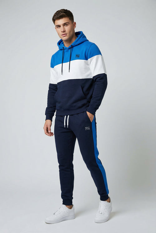 NN Prime Colour-Block Tracksuit — Blue/White/Navy (Men's)