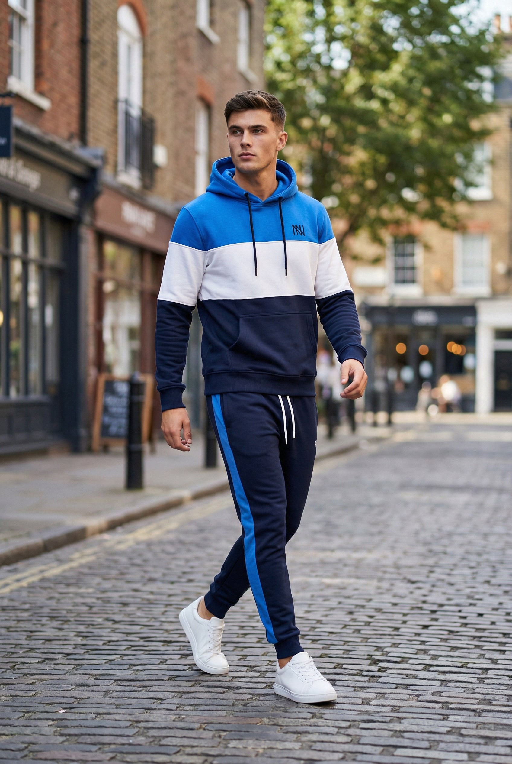 NN Prime Colour-Block Tracksuit — Blue/White/Navy (Men's)