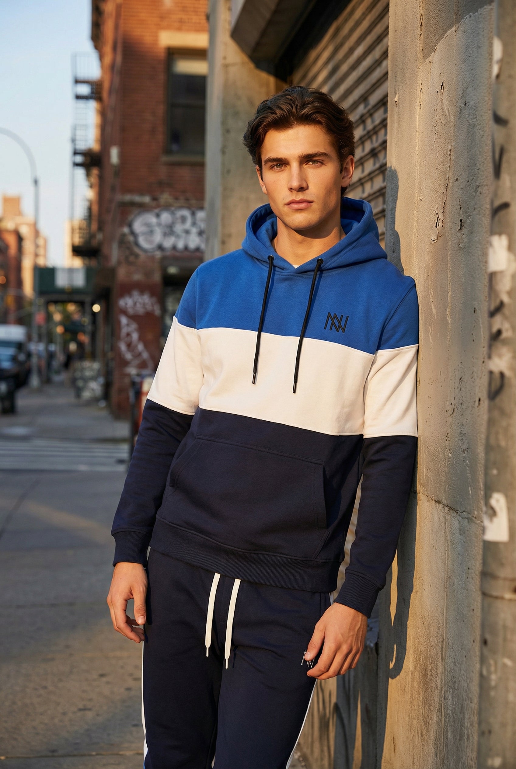 NN Prime Colour-Block Tracksuit — Blue/White/Navy (Men's)