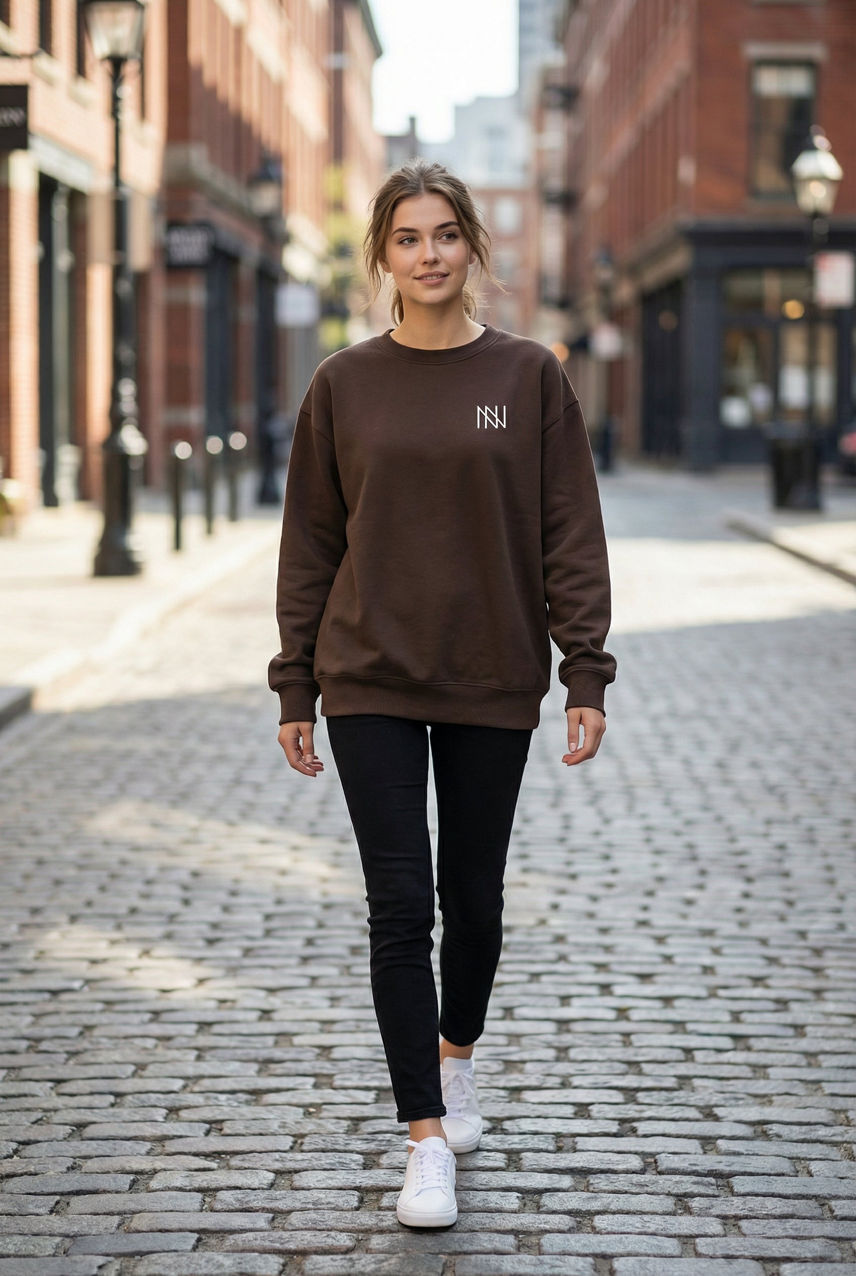 NN Prime Crewneck Sweatshirt — Brown (Women's)
