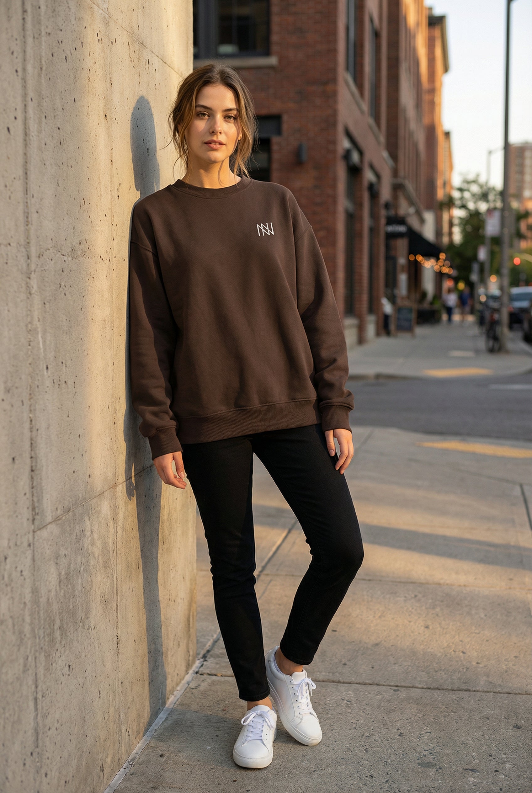 NN Prime Crewneck Sweatshirt — Brown (Women's)