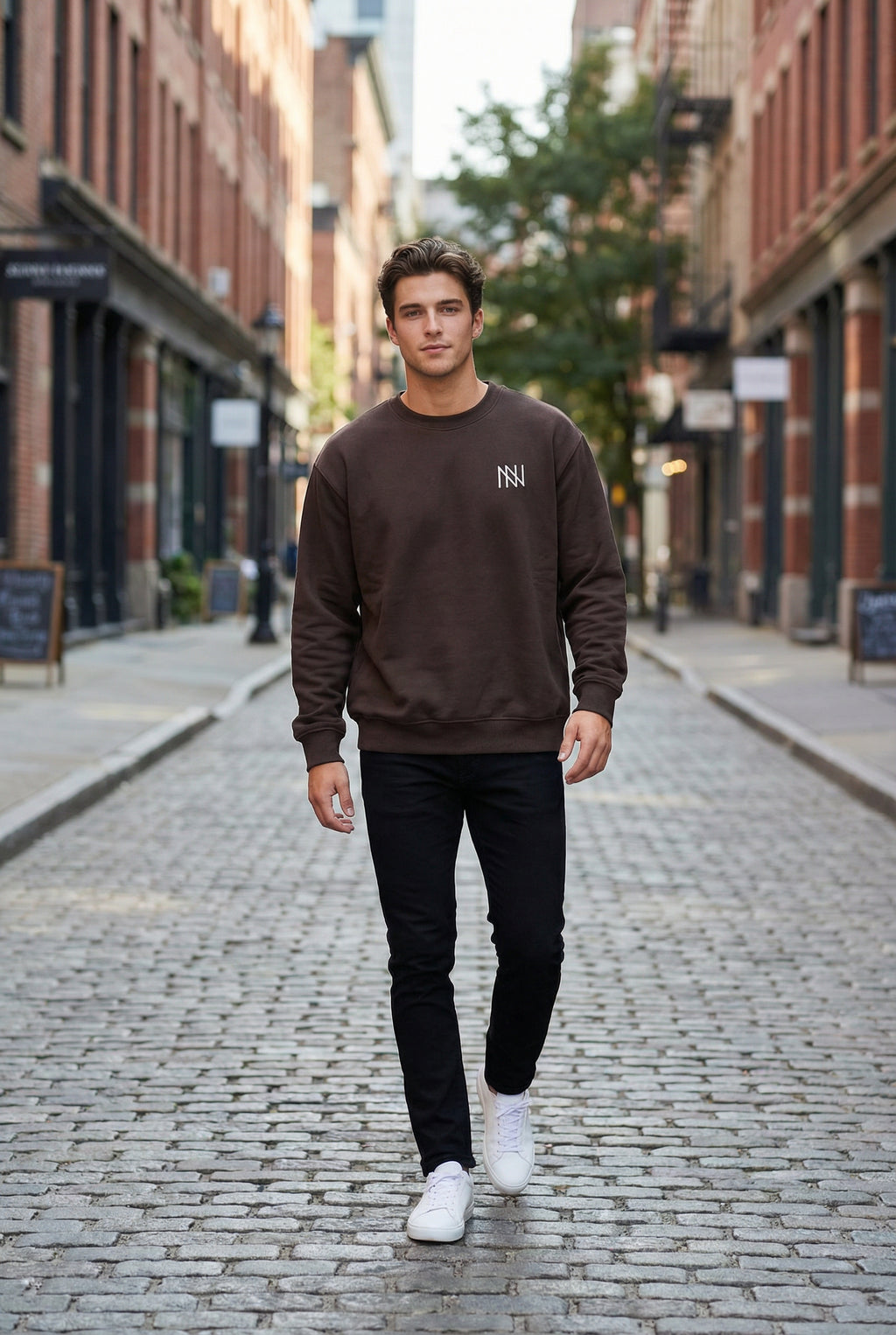 NN Prime Crewneck Sweatshirt — Brown (Men's)