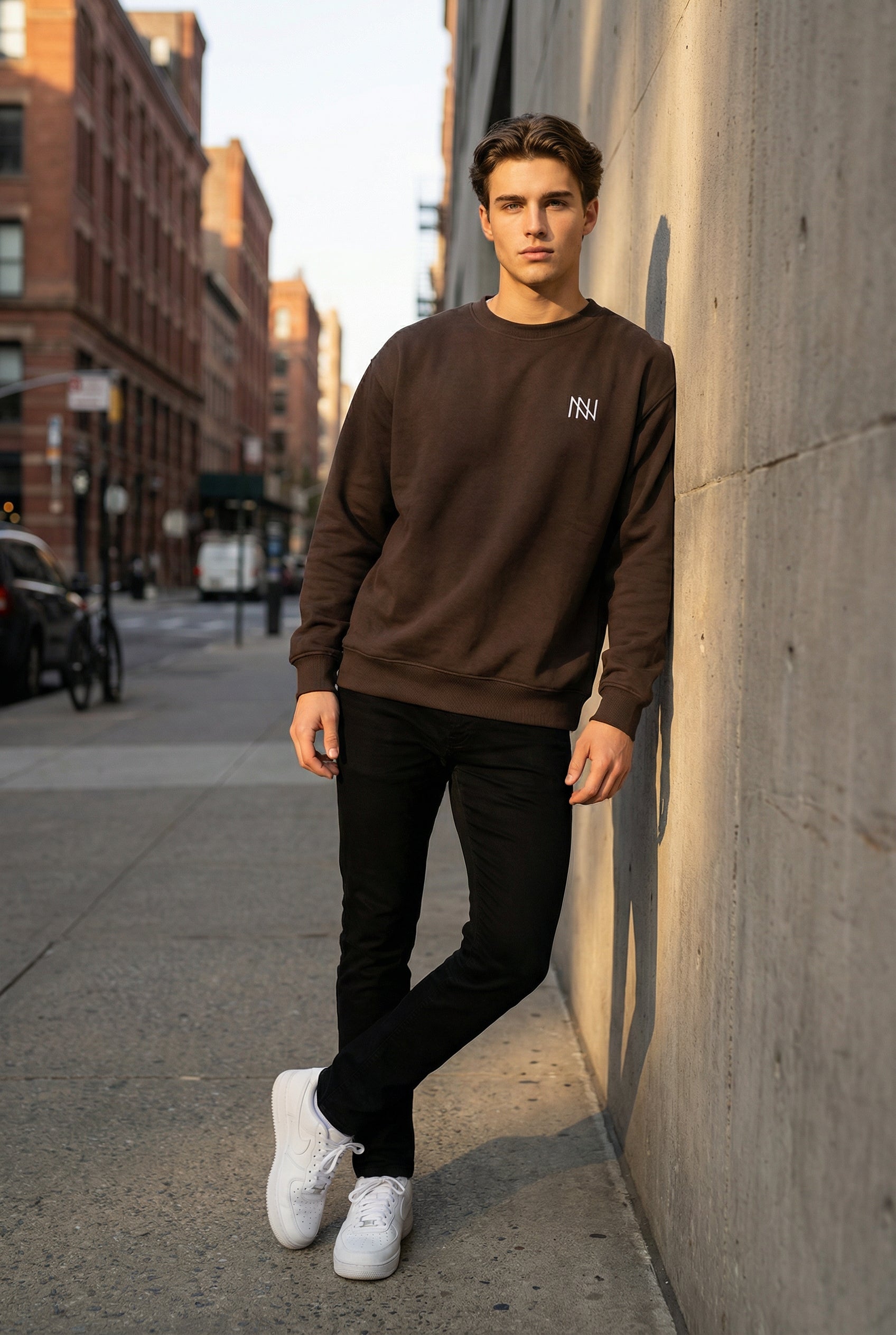 NN Prime Crewneck Sweatshirt — Brown (Men's)