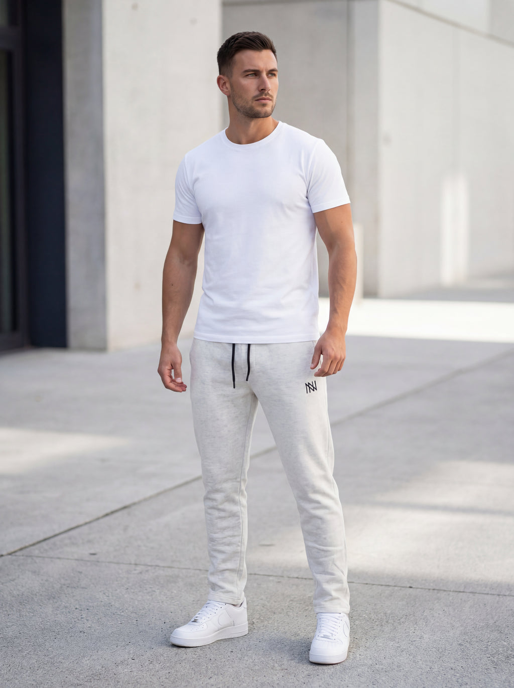 NN Prime Joggers — Light Grey — Outdoor Shot