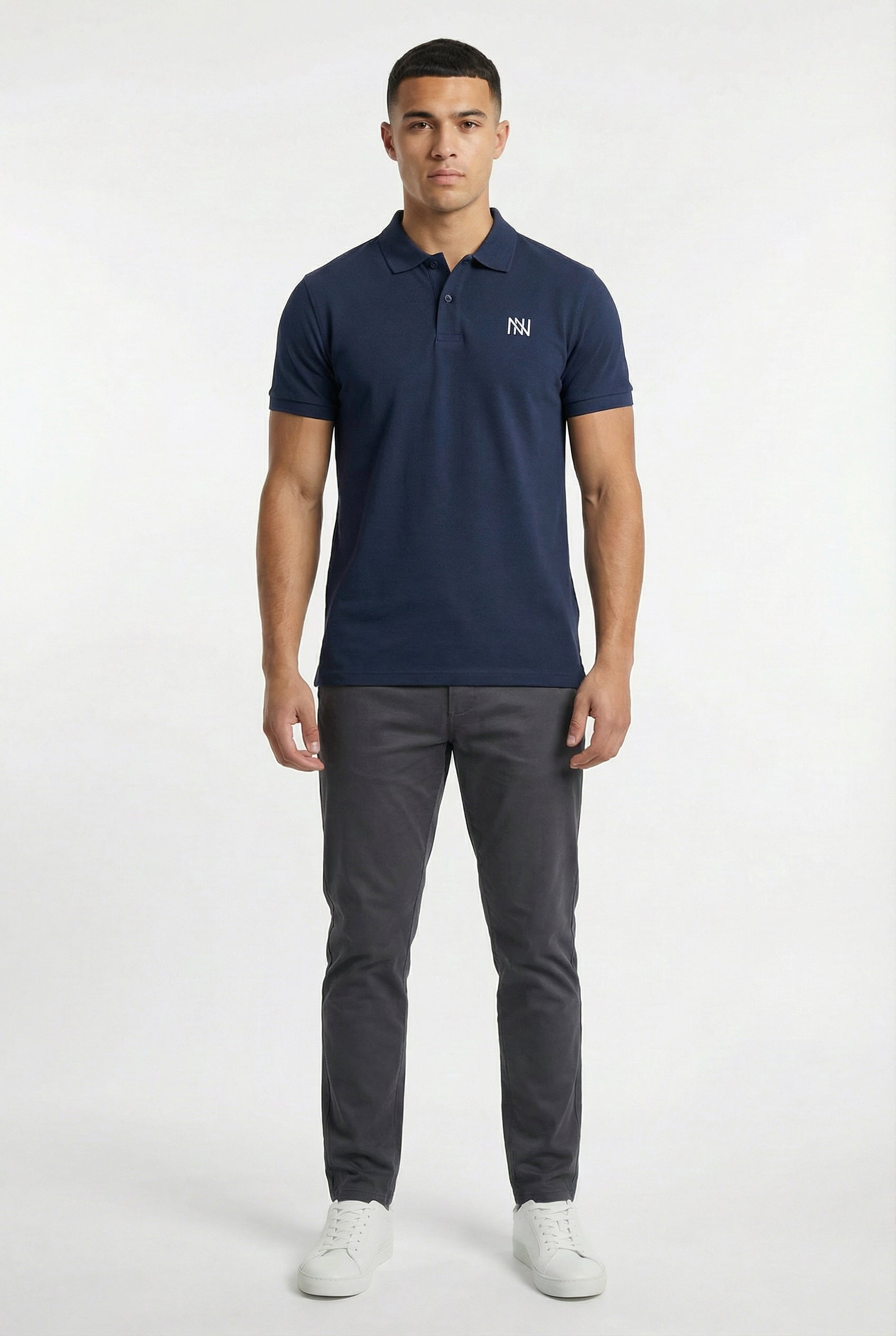 NN Prime Polo Shirt — Navy — Indoor Shot