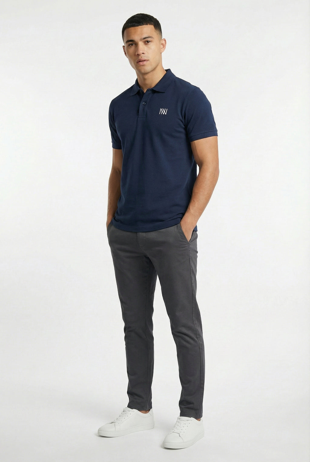 NN Prime Polo Shirt — Navy — Indoor Shot