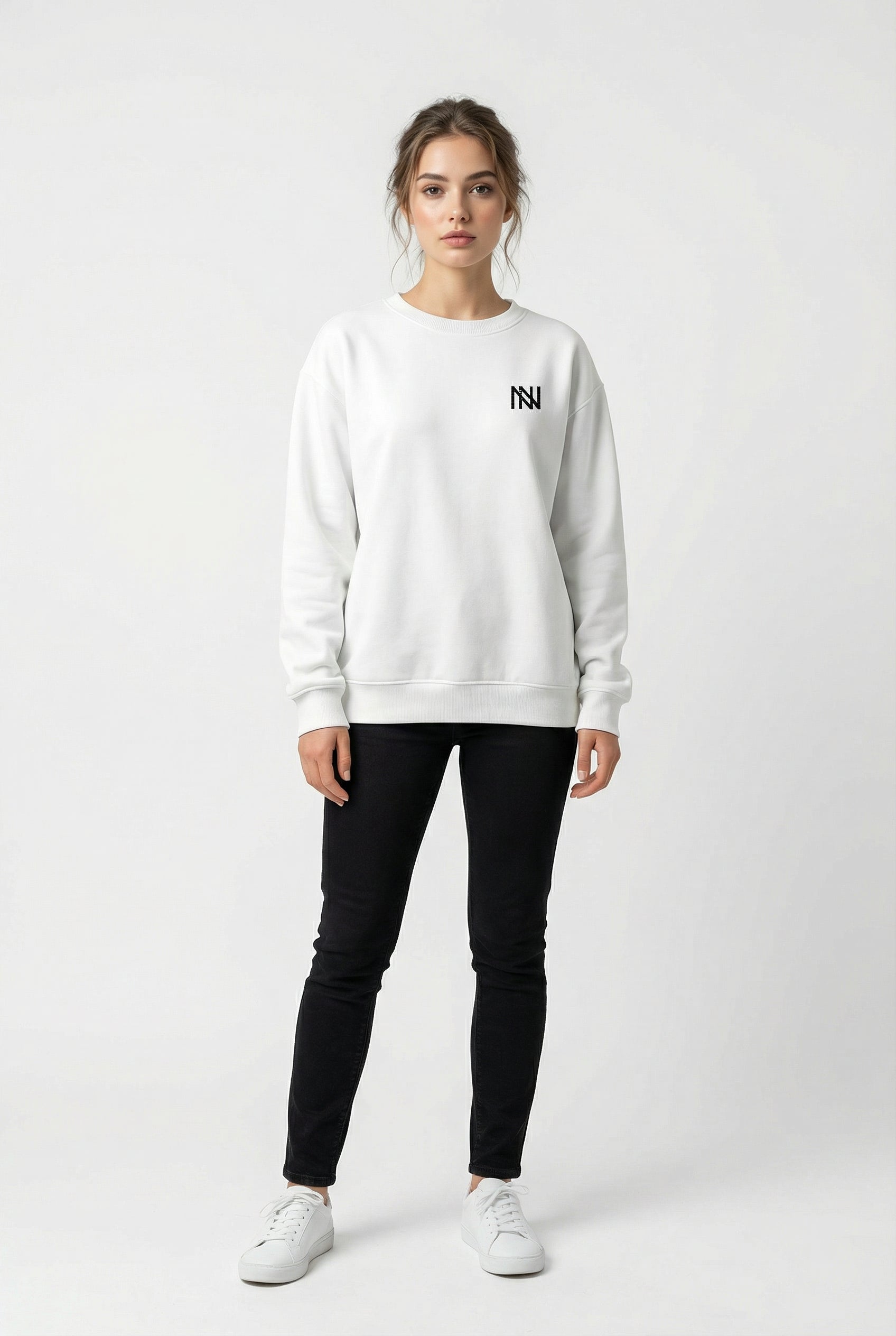 NN Prime Crewneck Sweatshirt — White (Women's)