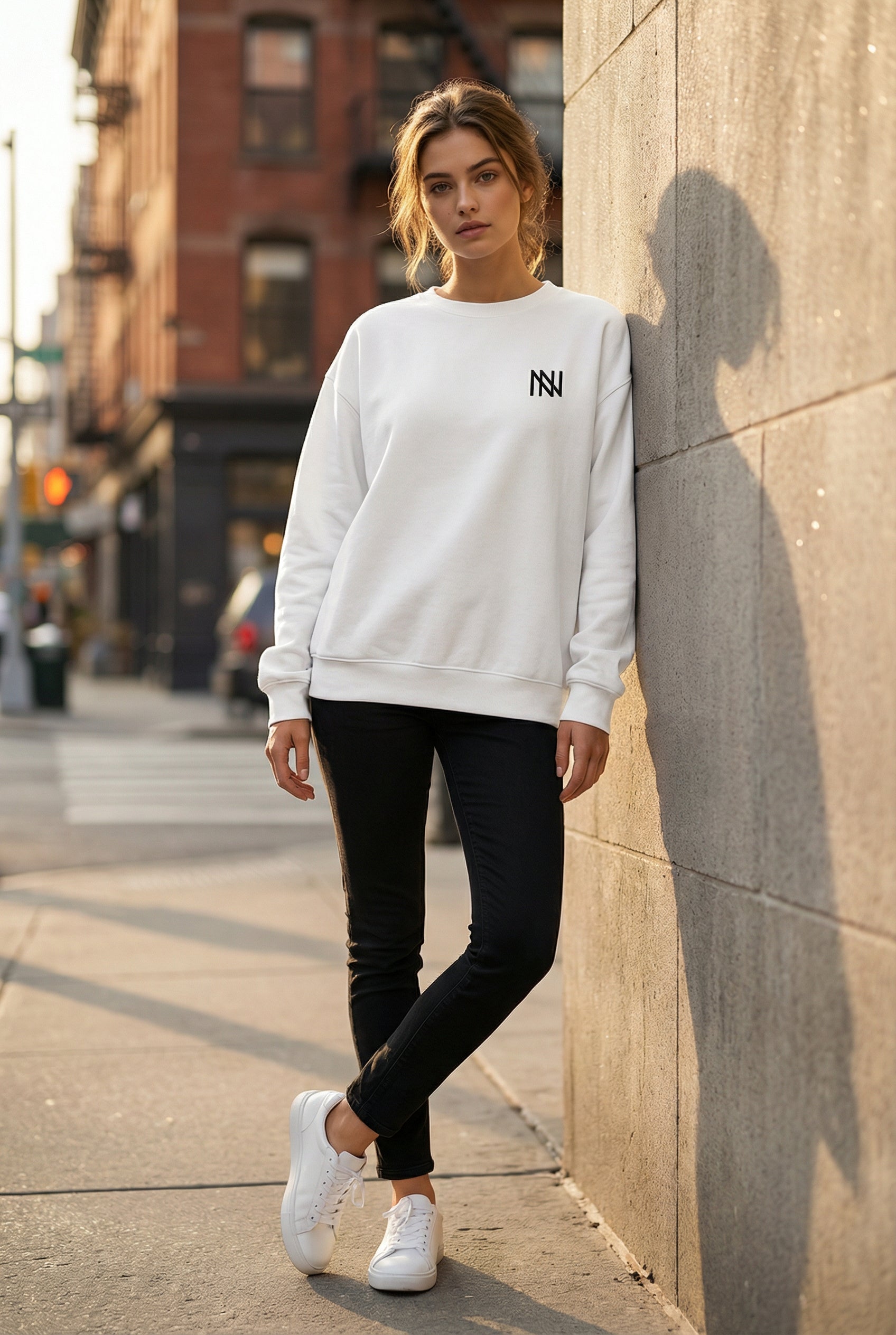 NN Prime Crewneck Sweatshirt — White (Women's)