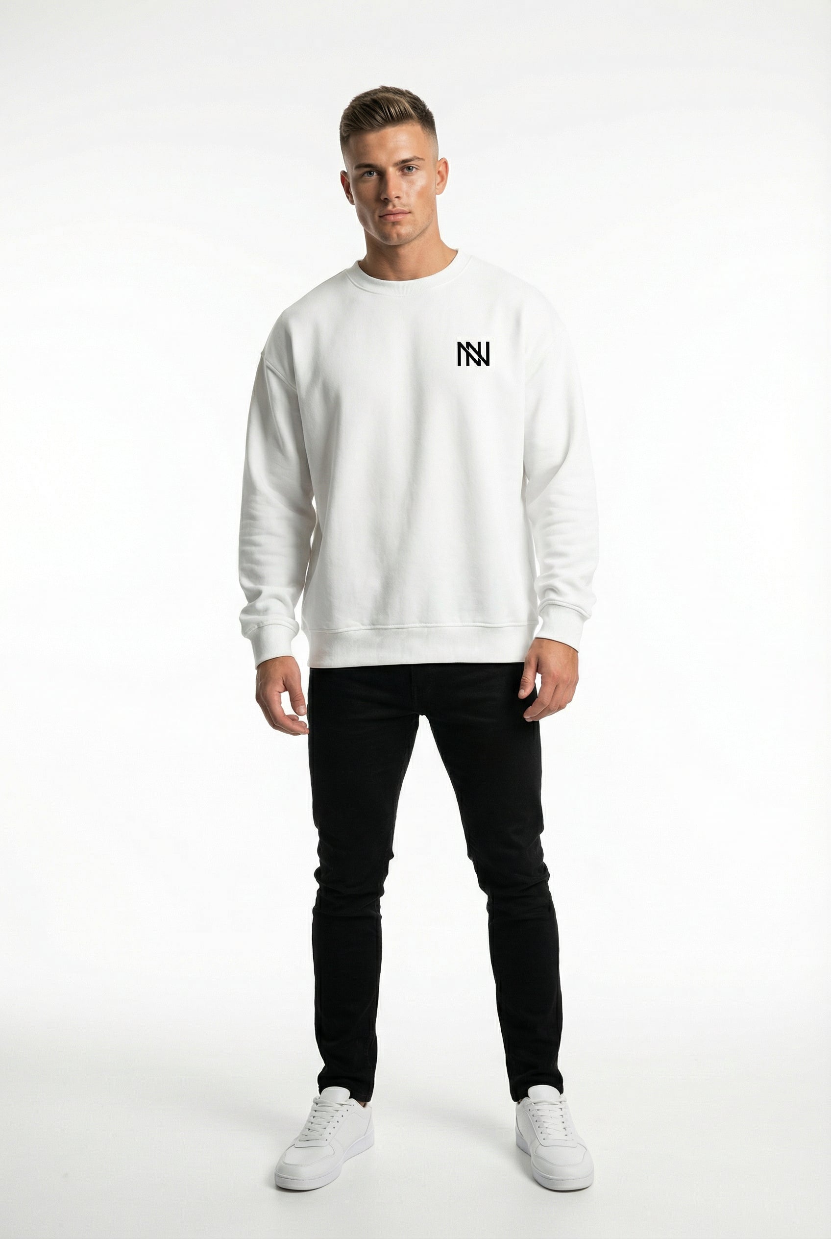 NN Prime Crewneck Sweatshirt — White (Men's)