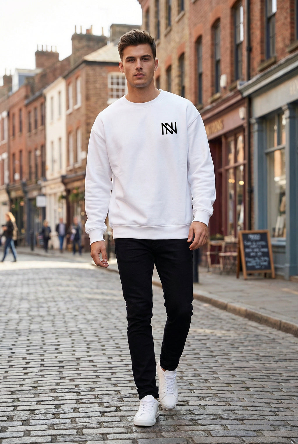 NN Prime Crewneck Sweatshirt — White (Men's)
