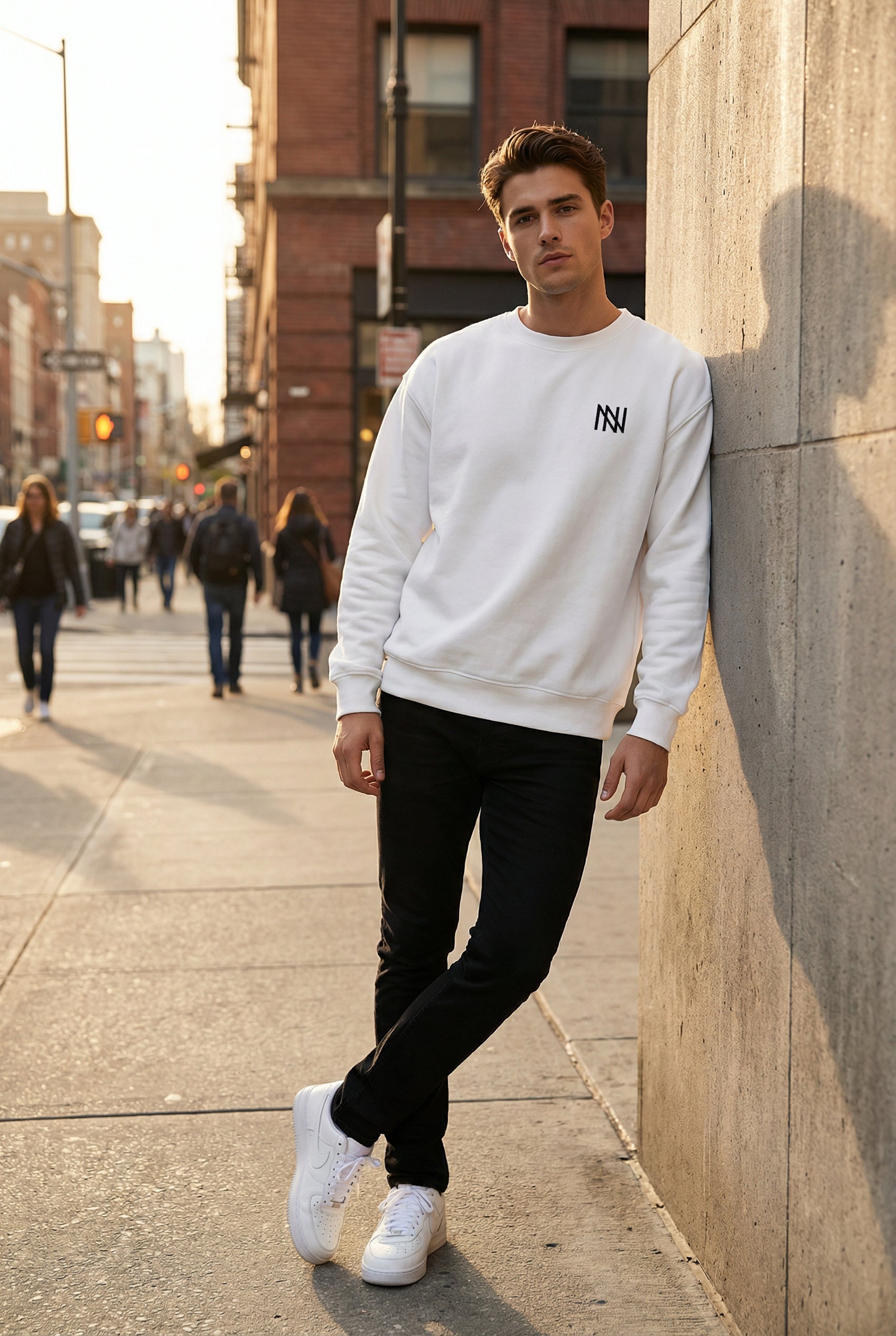 NN Prime Crewneck Sweatshirt — White (Men's)